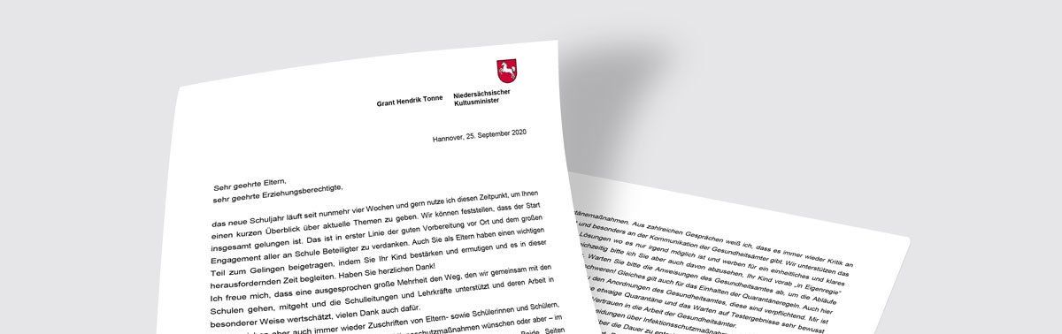 Brief Des Kultusministers An Eltern Und Erziehungsberechtigte Waldschule Hatten